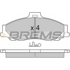 BP2905 BREMSI Комплект тормозных колодок, дисковый тормоз