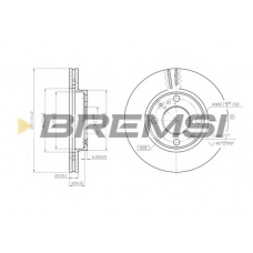 DBA158V BREMSI Тормозной диск