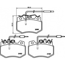 8DB 355 015-511 HELLA Комплект тормозных колодок, дисковый тормоз