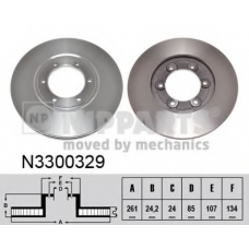 N3300329 NIPPARTS Тормозной диск