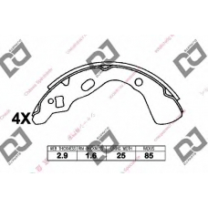 BS1279 DJ PARTS Комплект тормозных колодок