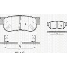 8110 43011 TRIDON Brake pads - rear