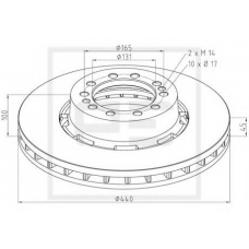 256.007-00A PE Automotive Тормозной диск