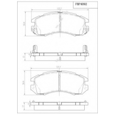 FBP4092 FI.BA Комплект тормозных колодок, дисковый тормоз