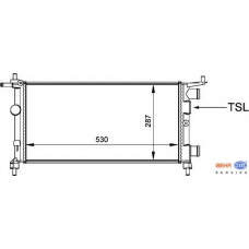 8MK 376 722-441 HELLA Радиатор, охлаждение двигателя