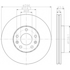 8DD 355 116-161 HELLA Тормозной диск