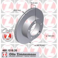 460.1518.20 ZIMMERMANN Тормозной диск