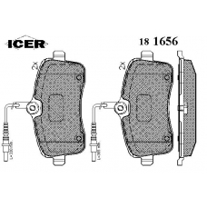 181656 ICER Комплект тормозных колодок, дисковый тормоз