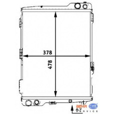 8MK 376 711-281 HELLA Радиатор, охлаждение двигателя