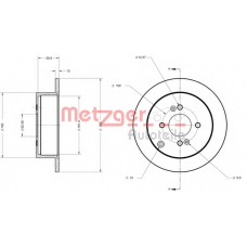 6110343 METZGER Тормозной диск