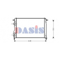 180005N AKS DASIS Радиатор, охлаждение двигателя