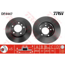 DF4447 TRW Тормозной диск