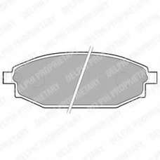 LP1665 DELPHI Комплект тормозных колодок, дисковый тормоз