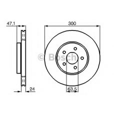 0 986 479 B44 BOSCH Тормозной диск