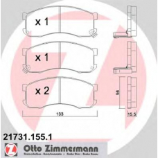 21731.155.1 ZIMMERMANN Комплект тормозных колодок, дисковый тормоз