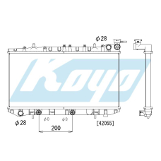 PA020313 KOYO P-tank corrugate-fin ass'y