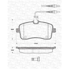 363702161414 MAGNETI MARELLI Комплект тормозных колодок, дисковый тормоз