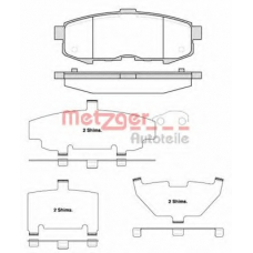 1170769 METZGER Комплект тормозных колодок, дисковый тормоз