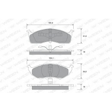 151-2486 WEEN Комплект тормозных колодок, дисковый тормоз