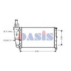 081580N AKS DASIS Радиатор, охлаждение двигателя