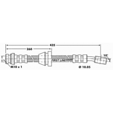 FBH6771 FIRST LINE Тормозной шланг