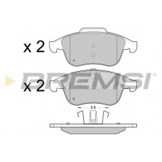 BP3431 BREMSI Комплект тормозных колодок, дисковый тормоз