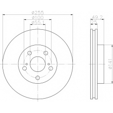 8DD 355 104-891 HELLA PAGID Тормозной диск