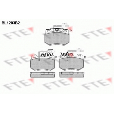 BL1203B2 FTE Комплект тормозных колодок, дисковый тормоз