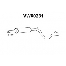 VW80231 VENEPORTE Средний глушитель выхлопных газов