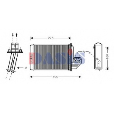 059150N AKS DASIS Теплообменник, отопление салона