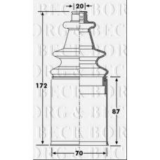 BCB6271 BORG & BECK Пыльник, приводной вал