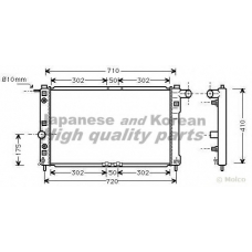 J204-01 ASHUKI Радиатор, охлаждение двигателя