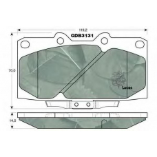GDB3131 TRW Комплект тормозных колодок, дисковый тормоз