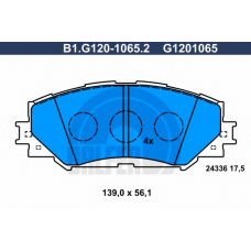 B1.G120-1065.2 GALFER Комплект тормозных колодок, дисковый тормоз