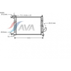 OL2221 AVA Радиатор, охлаждение двигателя