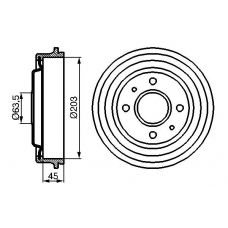 0 986 477 115 BOSCH Тормозной барабан