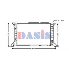 250280N AKS DASIS Радиатор, охлаждение двигателя