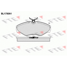 BL1780A1 FTE Комплект тормозных колодок, дисковый тормоз
