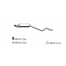 042277 ERNST Средний глушитель выхлопных газов