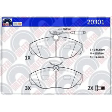 20301 GALFER Комплект тормозных колодок, дисковый тормоз