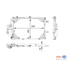 8FC 351 301-191 HELLA Конденсатор, кондиционер