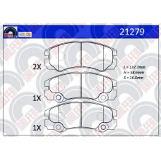 21279 GALFER Комплект тормозных колодок, дисковый тормоз
