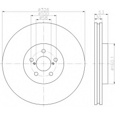 8DD 355 114-651 HELLA Тормозной диск