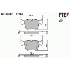 BL1543A2 FTE Комплект тормозных колодок, дисковый тормоз