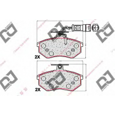 BP1889 DJ PARTS Комплект тормозных колодок, дисковый тормоз