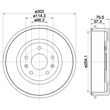 MBD332 MINTEX Тормозной барабан