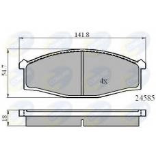 CBP0758 COMLINE Комплект тормозных колодок, дисковый тормоз