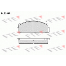 BL2253A1 FTE Комплект тормозных колодок, дисковый тормоз