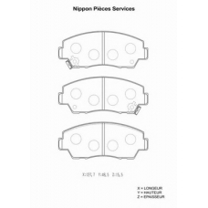 M360A34 NPS Комплект тормозных колодок, дисковый тормоз
