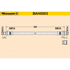 BAH0003 BARUM Тормозной шланг